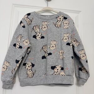 H&M Gray Dalmatian Print Sweatshirt